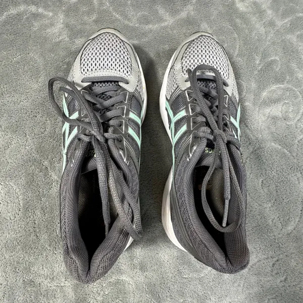 ASICS Gel Contend 4 Womens Running Shoes Sneakers Gray Mint Size 6 Cushion - Image 2