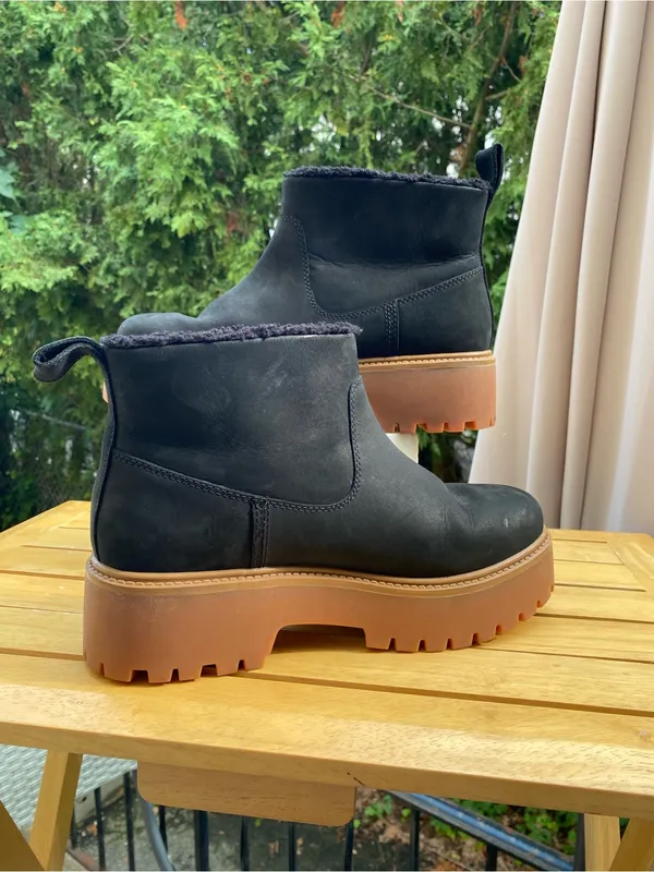 Timberland Nubuck Lug Sole Stone Street Ankle Boot Waterproof and Warm EUC+ - Image 8