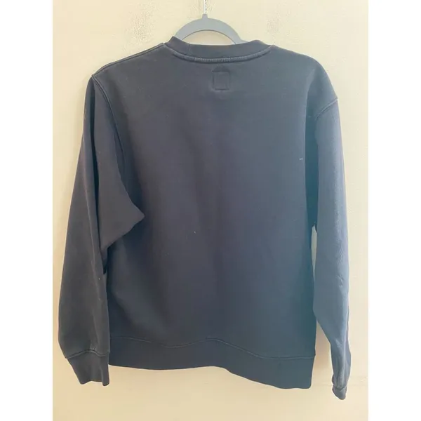 Women's Black‎ Vans Orange Boxed In Crewneck Oversized Sweatshirt Size Small - Image 2
