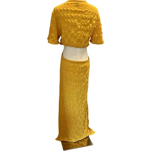 SheIn Maxi Dress Open Back Tie Front Boho Chic Beachy Resort Summer Plunging Neck - Image 6
