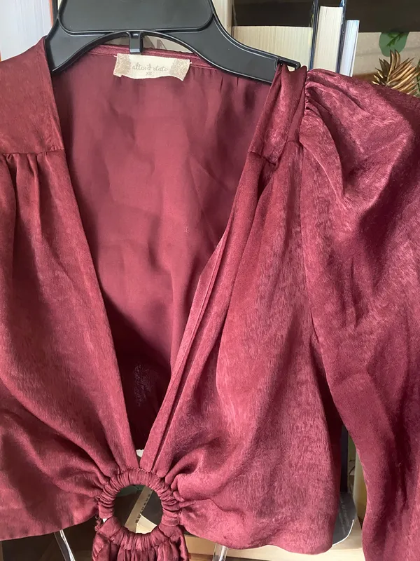 Altar'd State Dress Maroon - Image 3