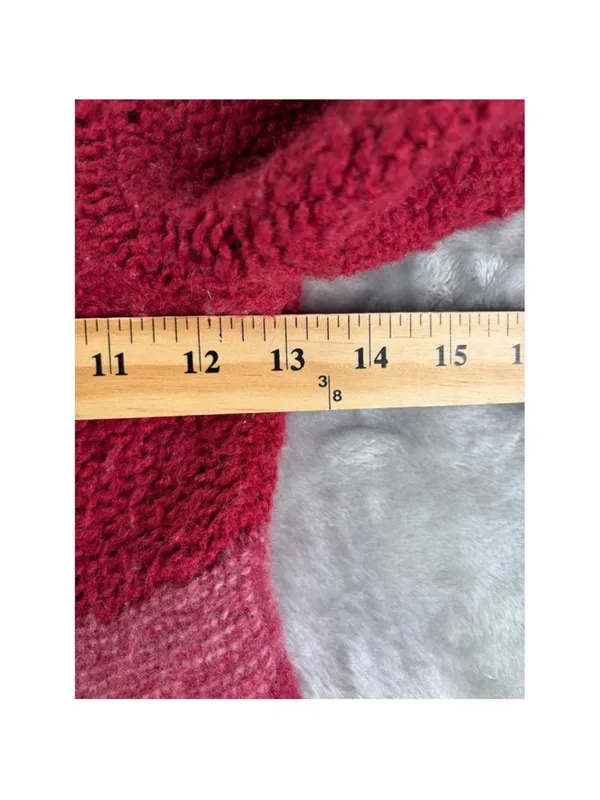 Free people pink purple gradient angora wool sweater knit peplum cardigan XS - Image 6