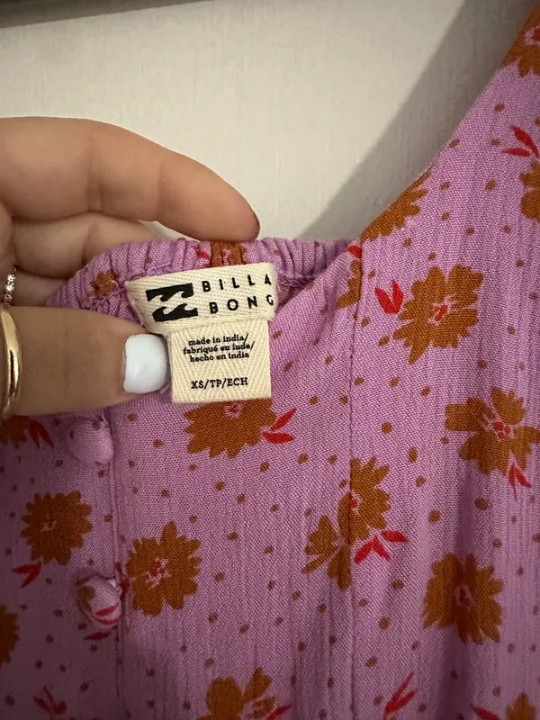 Billabong long sleeve floral dress - Image 2