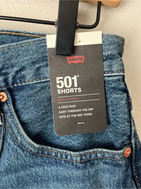 Levi’s 501 mid thigh jeans shorts NEW 25 - Image 6