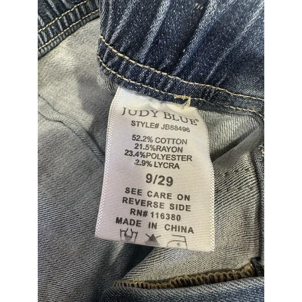 Judy Blue Pull-On High Waist Elastic Waist Jeans Style JB88496~Size 9/29 Stretch - Image 4