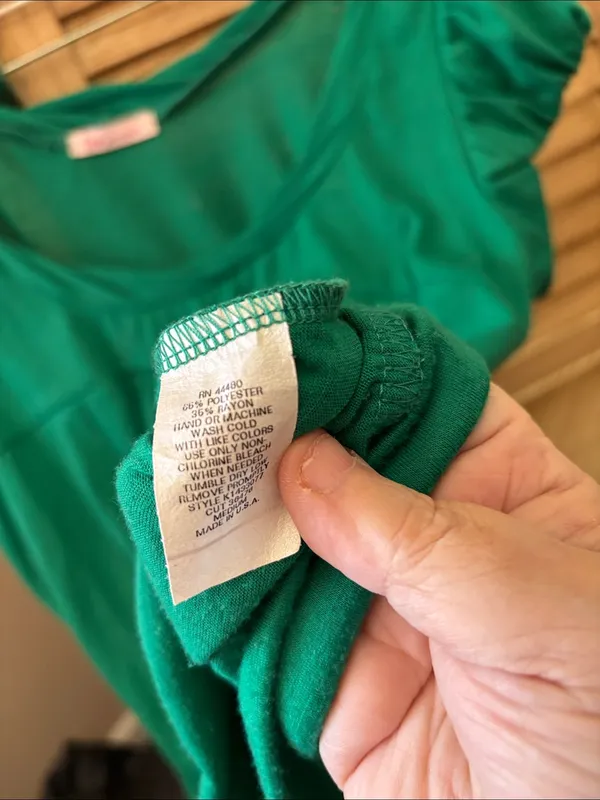 Fire Los Angeles Emerald Green Short Sleeve Scoop-Neck Top Medium - Image 5