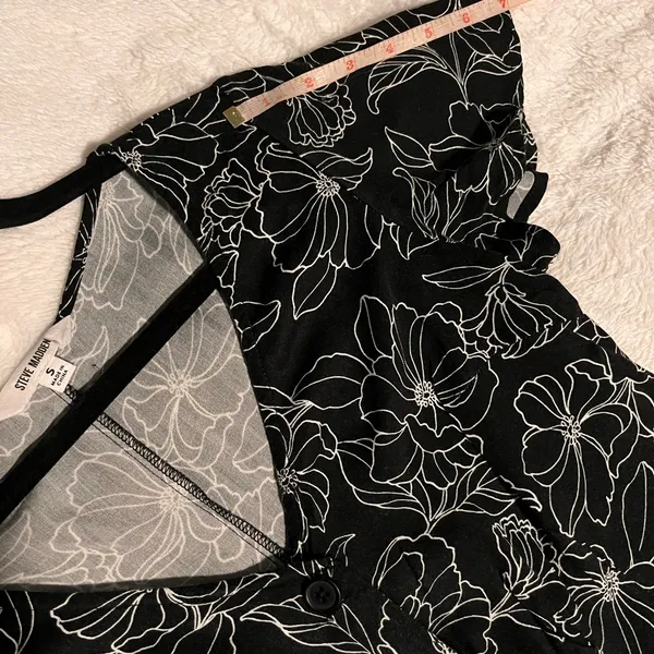 Steve Madden NWOT Elegant Black Floral Dress‎ new without tag - Image 8