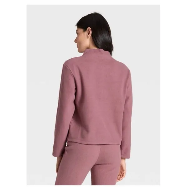 A New Day Sweater Top Women's Size Medium Mauve Mock Neck Long Sleeve Top EUC - Image 3