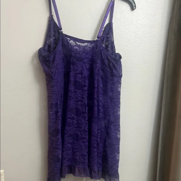 Purple Lace Chemise Babydoll XL - Image 5
