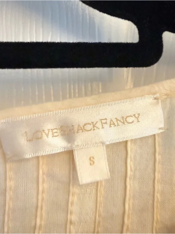 LoveShackFancy Santorini Mini Dress Small Cream Ivory Lace Ruffle Cottagecore‎ - Image 5