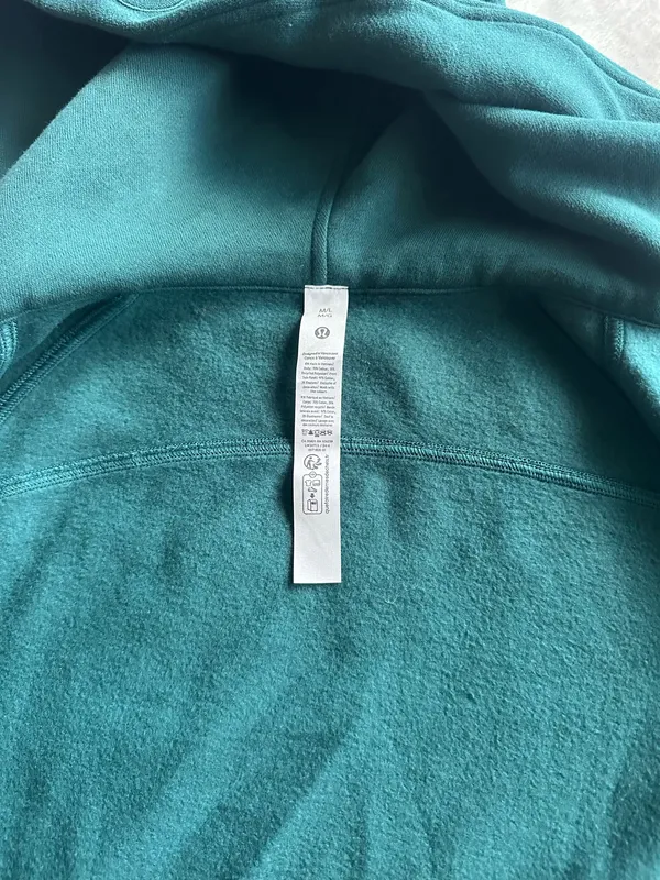 Lululemon Scuba Oversized Full-Zip Hoodie Storm Teal / Gold - Image 7