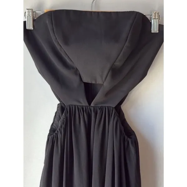 Fame And Partners Goth Soft Girl Strapless Maxi Dress - Image 2