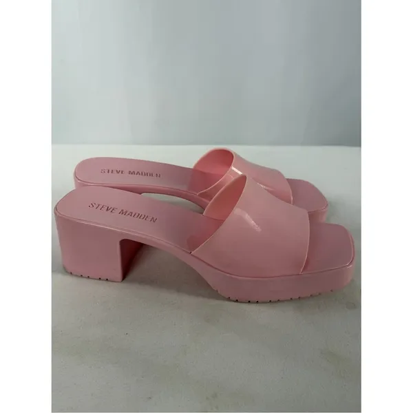 Steve Madden Harlin Block Heeled‎ Sandal in Pink Size 8 - Image 6