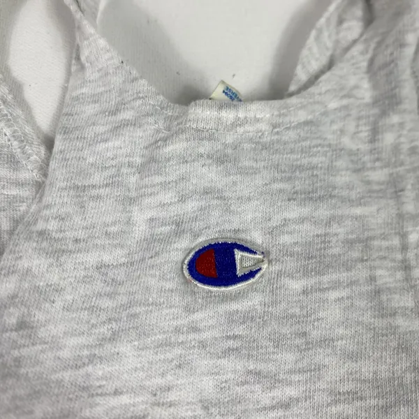 Vintage Champion Shirt Youth XL Heather Gray Tank Top Athletic Made USA Logo 70s - Image 10