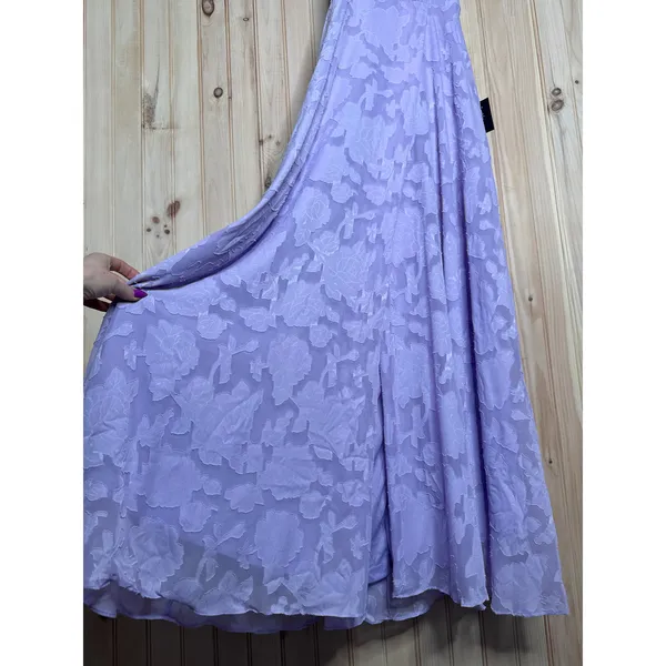 NWT Lulus Let There Be Romance Lavender Burnout Floral Maxi Dress Gala Size M - Image 5