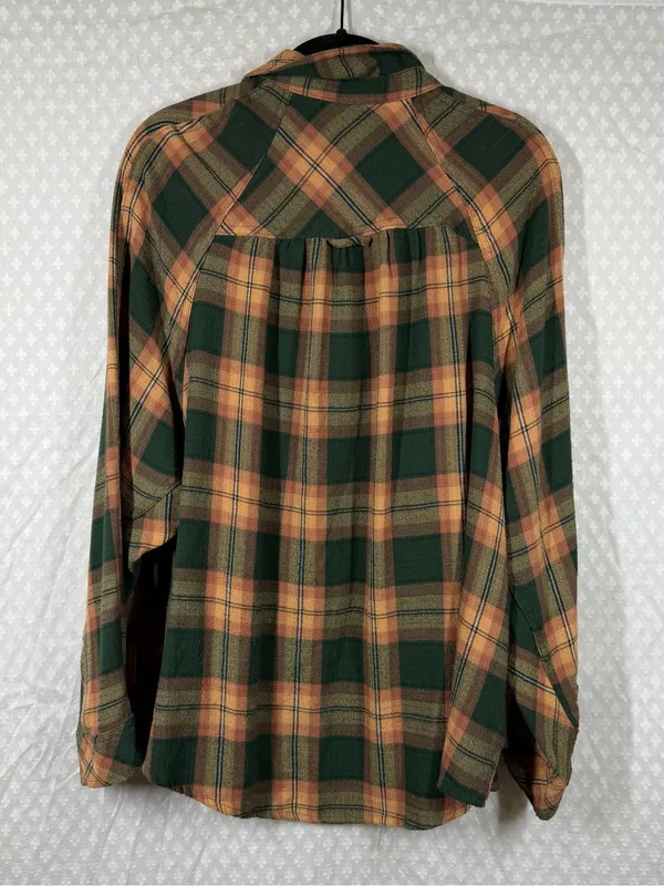 Urban Outfitters BDG‎ Brown Green Plaid Button Down Oversized Flannel - Image 5