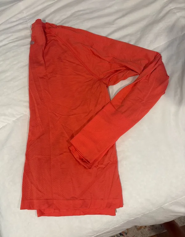 Lululemon orange Long Sleeve Swiftly Tech - Image 2