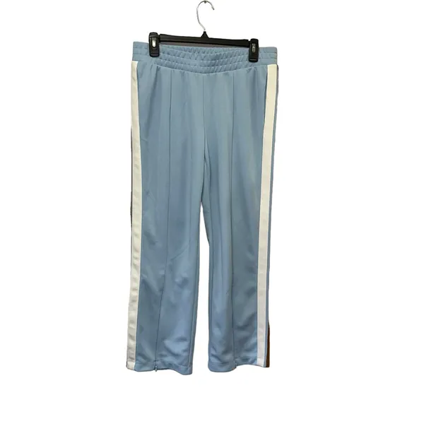Wild Fable Blue Track Pants Medium White Brown Side Stripe‎ Athleisure - Image 3