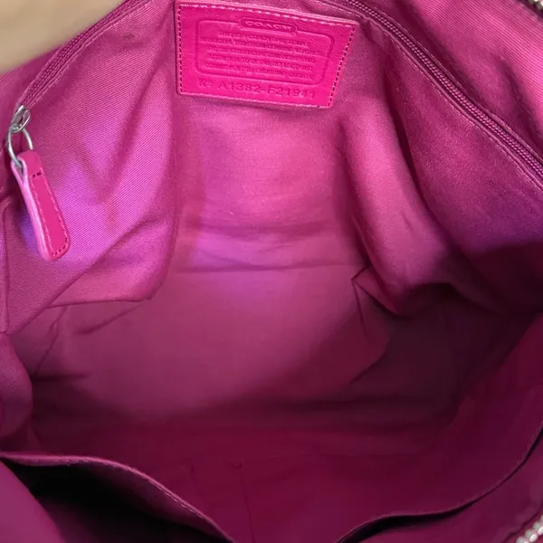 COACH Pink Signature Shoulder Bag Tote - Image 9