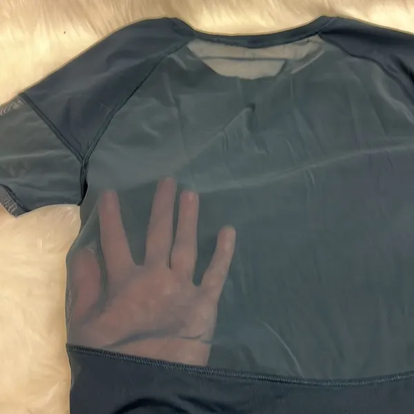 Lululemon Blueish‎ Green Sheer top size 4 C34 - Image 8