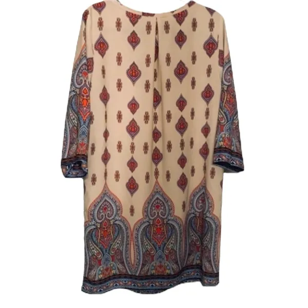 Gibson Latimer Women's Geometric Tunic Dress Size‎ Large - Image 4