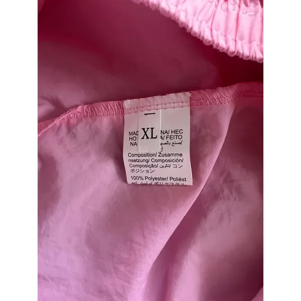 Unbranded Pink Athletic Shorts Dark Pink Side Stripes - Image 4