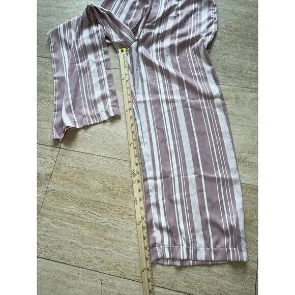 Show Me Your Mumu Serafina Pants Women S Pink Paradise Stripe Wide Leg‎ - Image 3
