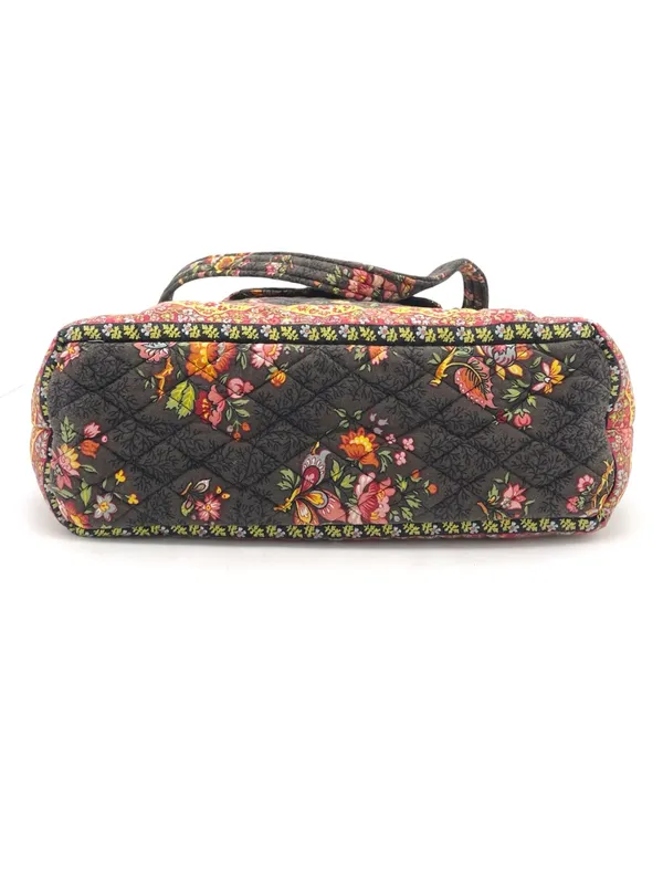 Vera Bradley Chocolat Villager Scalloped Tote Bag Brown Floral Vintage 2003 Y2K - Image 6