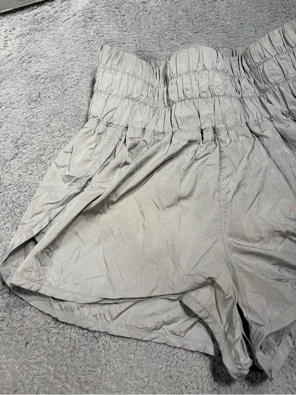 Free people FP Movement High-Waist gray silver athletic shorts medium - Image 5