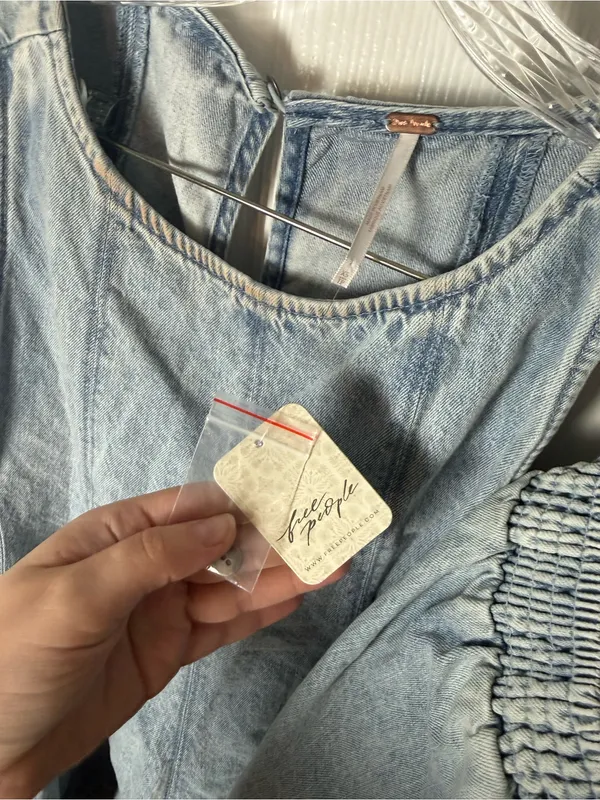 Free People Cassius Denim Set in Bleachout XS - Image 3