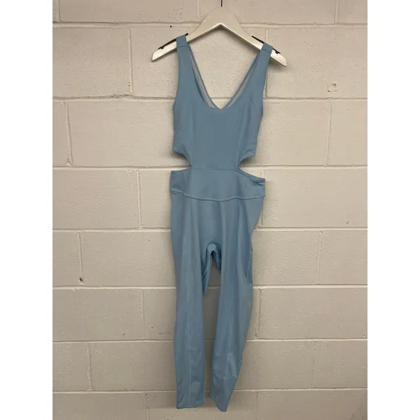 Free People Movement SzS Baby Blue Back It Up Sleeveless Cut Out Jumpsuit 1Piece - Image 3
