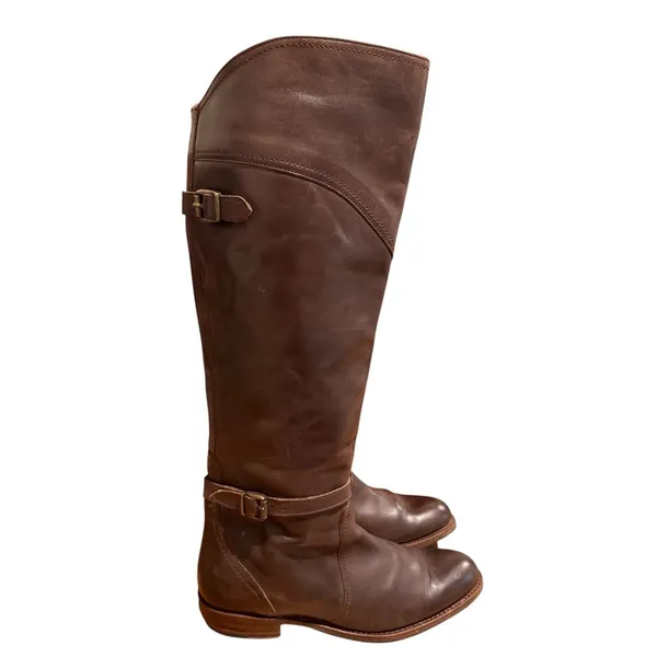 FRYE Goodyear Welt Leather Riding Boots Knee-High 77561 E-09 - Image 3