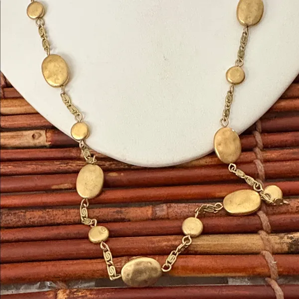 Lia Sophia Gold Oval Necklace 31”-34” - Image 2