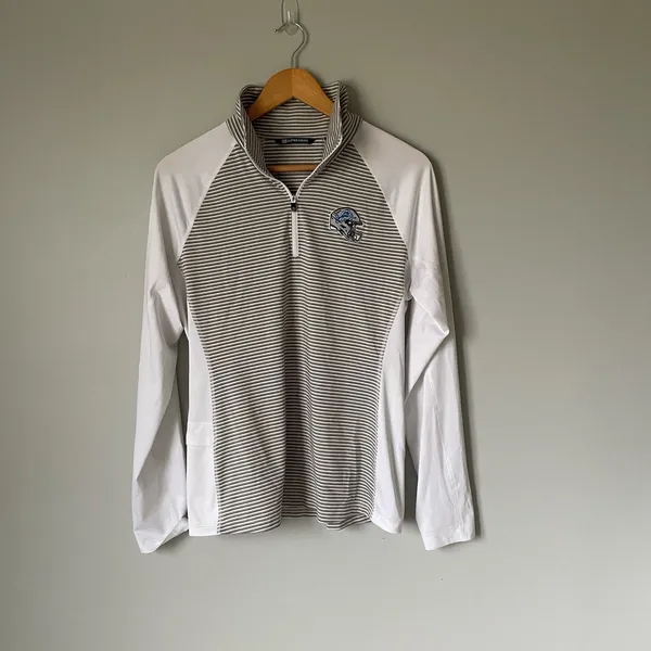Cutter & Buck DryTec Forge Women's Detroit Lions Half Zip Athletic Top Size M - Image 2