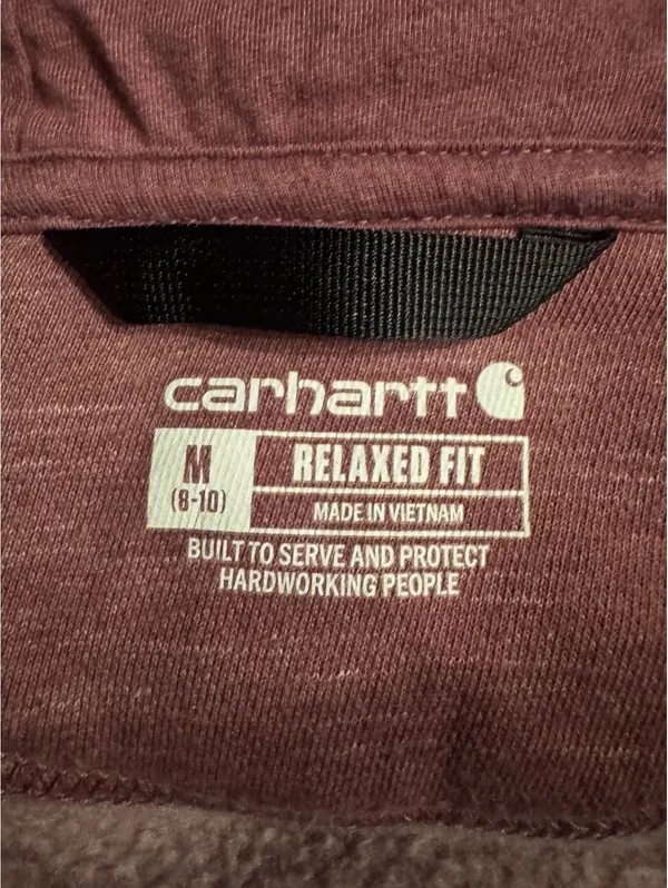 Carhartt Half Zip Hoodie Pullover in Heathered Brown - Image 7