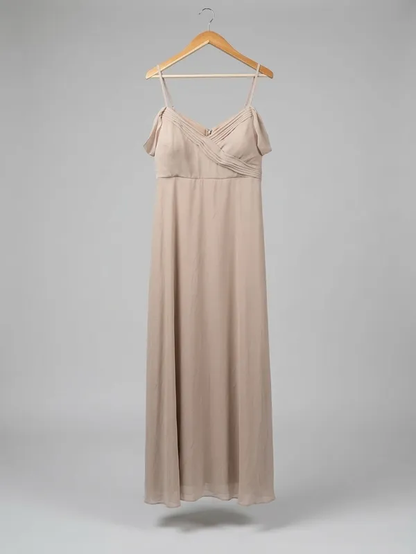 Birdy Grey Spence Convertible Maxi Dress Bridesmaid taupe Chiffon Sz L NWT - Image 3