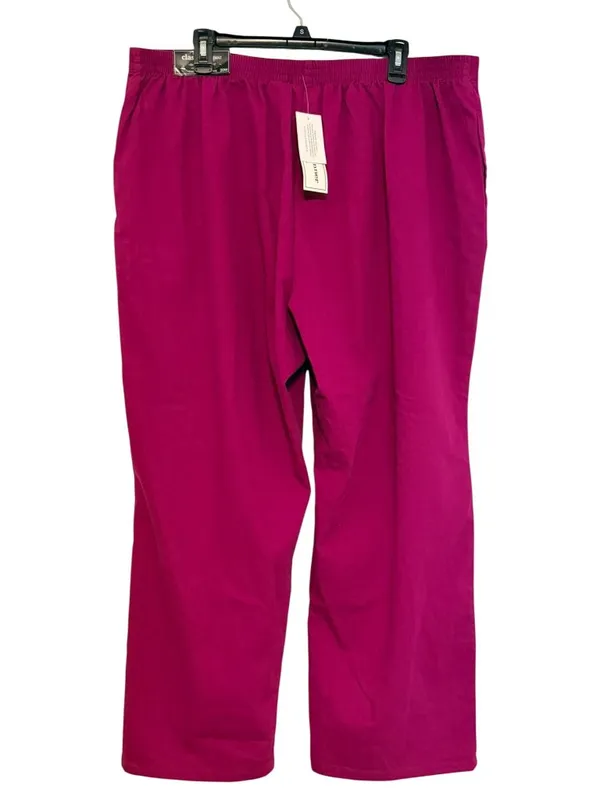 New NWT Alfred Dunner 'Panama CIty' Hot Pink Pull-On Slacks Size 20W - Image 2