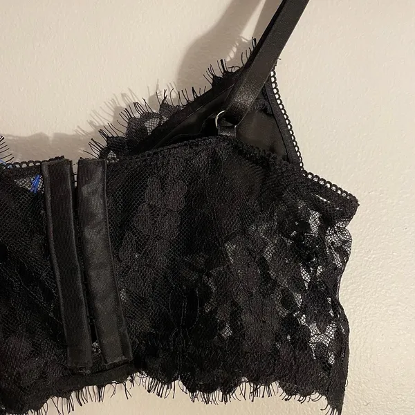 Lace Black Bralette Size XS - Image 4