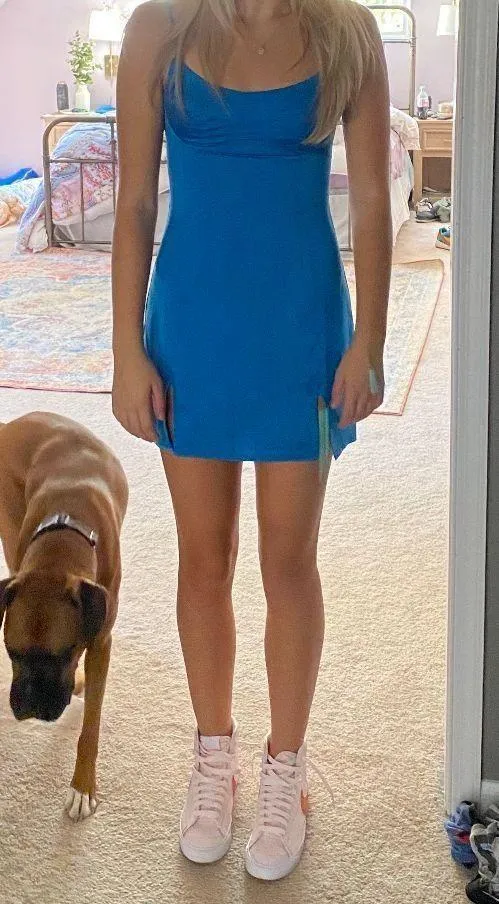 Aqua dress - Image 3
