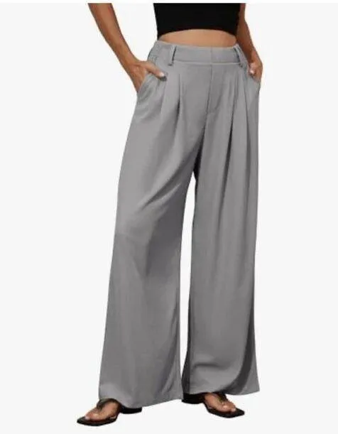 NEW High Waisted Career Waffle Dress Pants Trousers Pockets S - Image 3