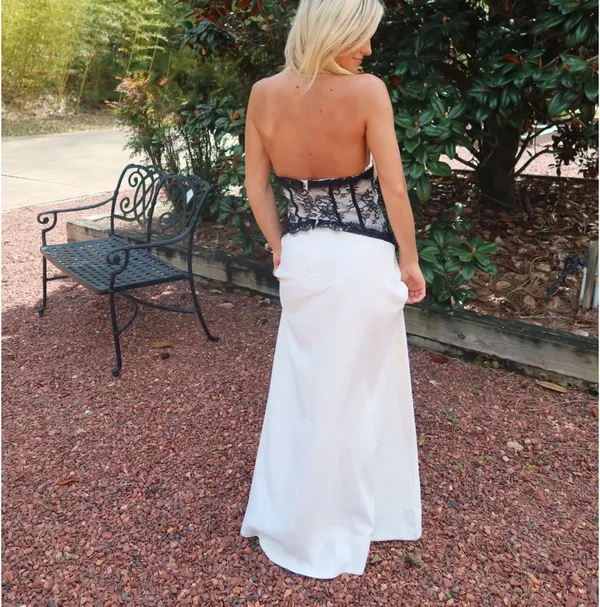 White and black maxi dress Size M - Image 2