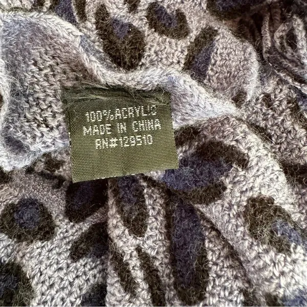 Blue and Purple Leopard Print‎ Scarf - Image 2
