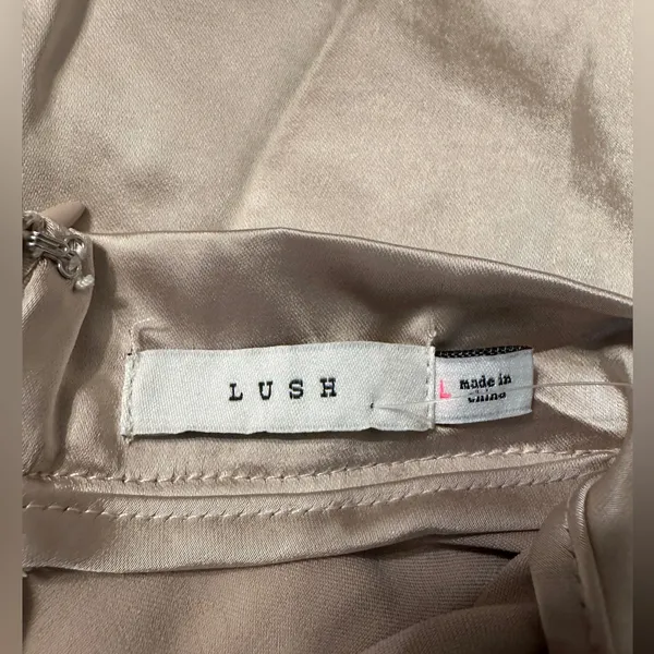 Lush Satin Mock-Neck Midi Dress - NWT - Size L - Image 7