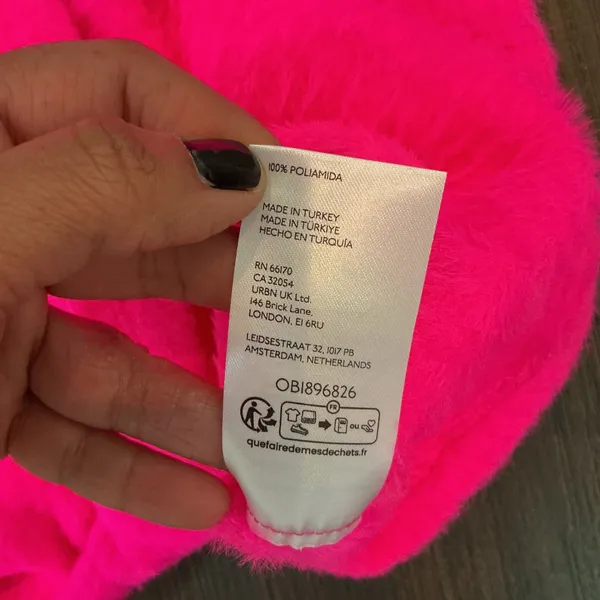 Anthropologie Eyelash Knit Mock Neck Sweater Hot Pink Fuzzy Ribbed Size M Cozy - Image 8