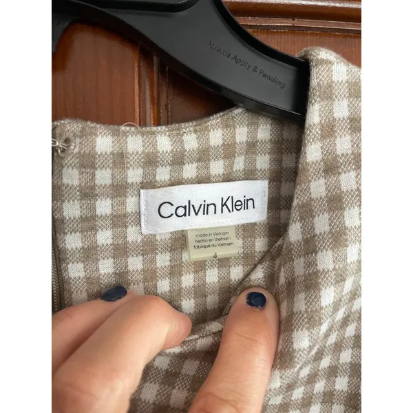 Calvin Klein houndstooth checkered sleeveless dress size 4. - Image 2