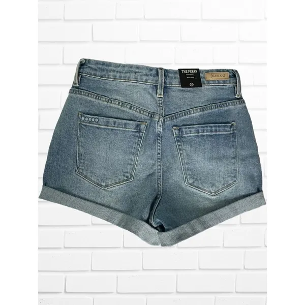 Blank NYC Shorts Women's Sz 26 The Perry Mom Shorts Blue‎ Cotton Pockets - Image 5