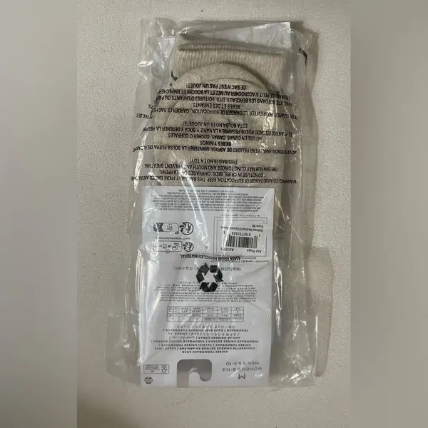 ALO Yoga NWT Unisex Throwback Socks Oatmeal Heather Charcoal green Size M - Image 3