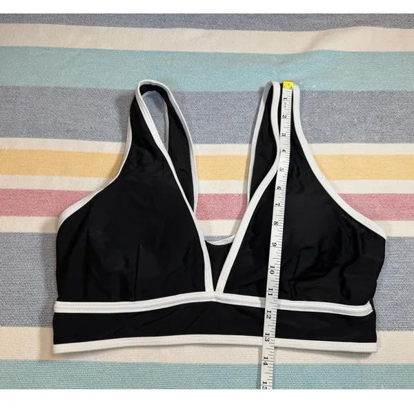 NWOT Chic Black & White High-Waisted Bikini Set Sz L - Image 6
