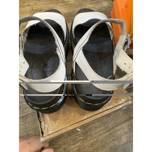 Dr. Martens (Voss Quad) Leather Strap Platform Sandals White Women Size‎ 11 - Image 6