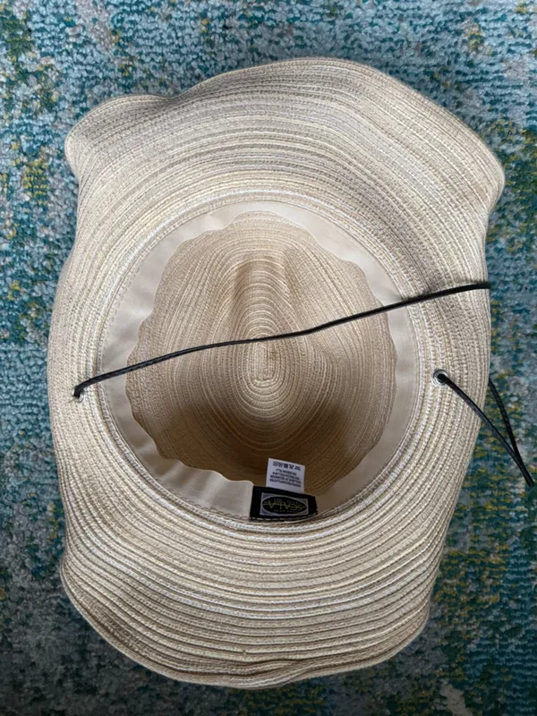 Vintage Scala woven paper straw western cowgirl hat - Image 10